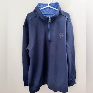 Fairway & Greene Boys Navy Quarter-Zip Pullover Size L Overbrook Club 1900 Logo